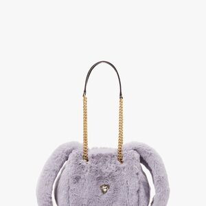 Kate Spade Fluff Embellished Faux Fur Small Bucket Bag NWOT